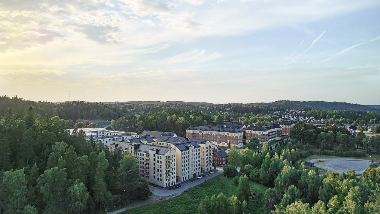 Vy över området Regementsstaden